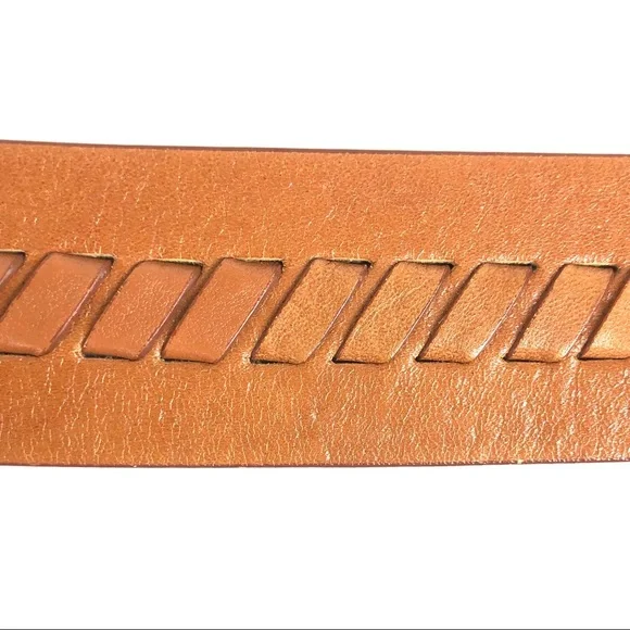 Kenneth Cole Genuine Leather Woven Brown Belt